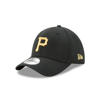 Black Pittsburgh Pirates Hat - New Era MLB Team Classic 39THIRTY Stretch Fit Caps USA5261708